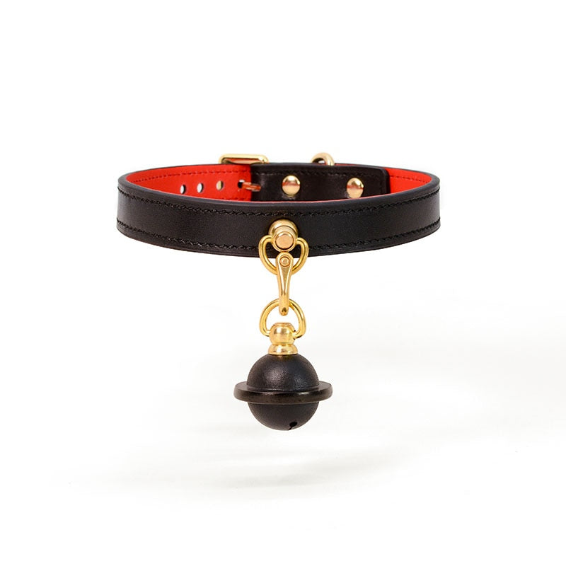 BAD HABIT Leather Choker with Bell