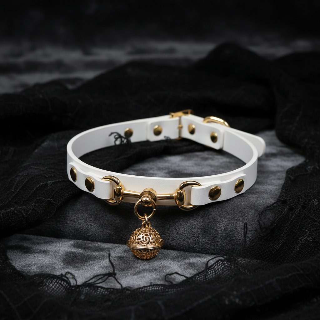 White Studded Choker